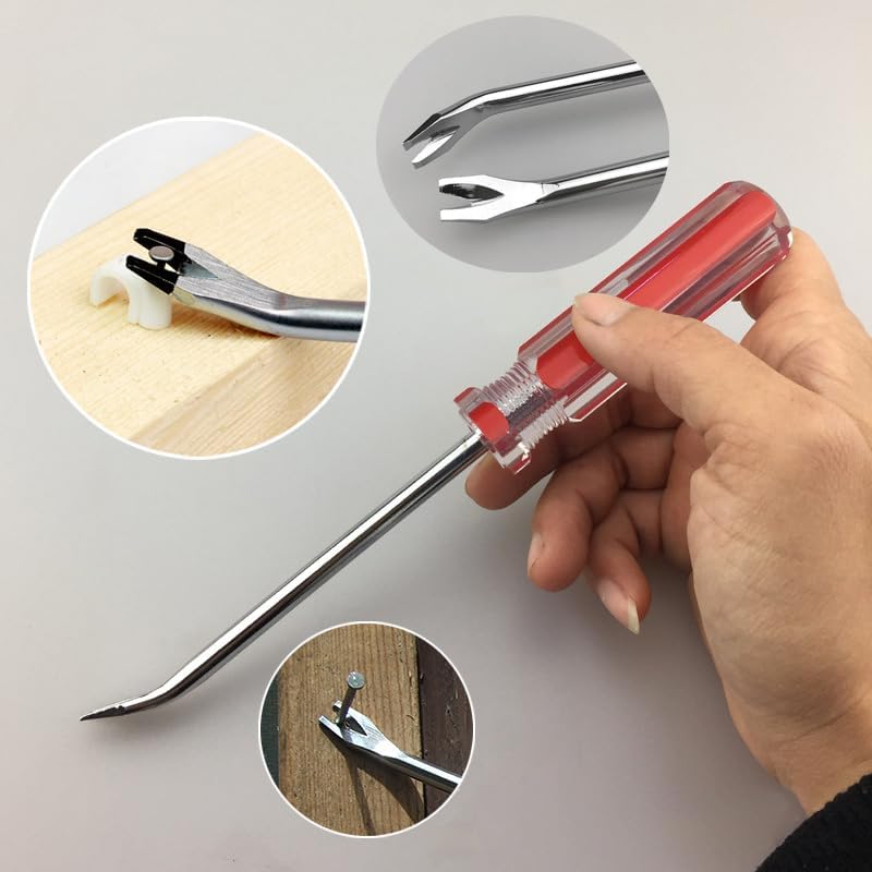 PUWANY 2pcs Upholstery Staple Remover Tool with Nail Puller Pliers Tack Puller Staple Puller, Nail Remover Tool for Furniture Floor Carpet Wall Wooden Case Photo Frame - Image 3